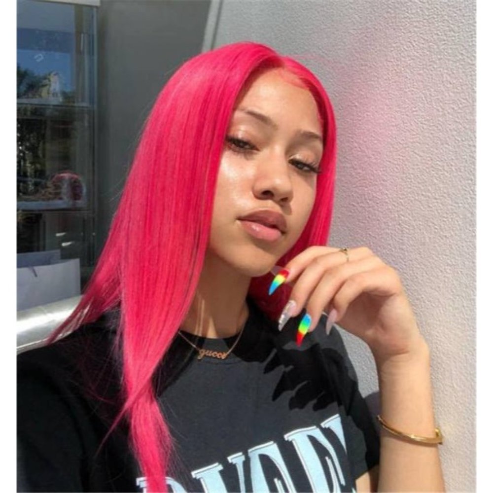 Dark Pink Wigs,Lace Front Wigs